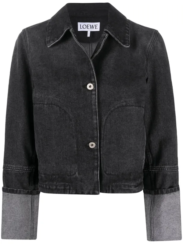 loewe cropped denim jacket