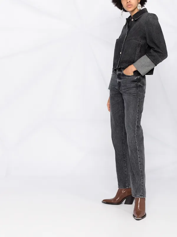 loewe cropped denim jacket