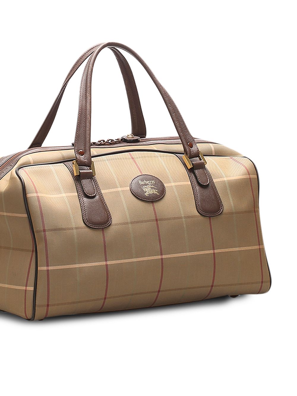 фото Burberry pre-owned клетчатая сумка-тоут boston