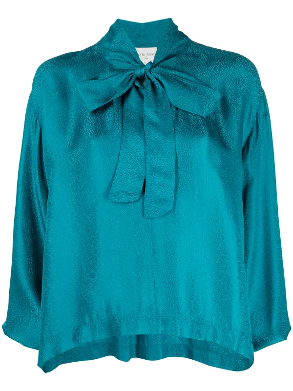 blue long sleeve top