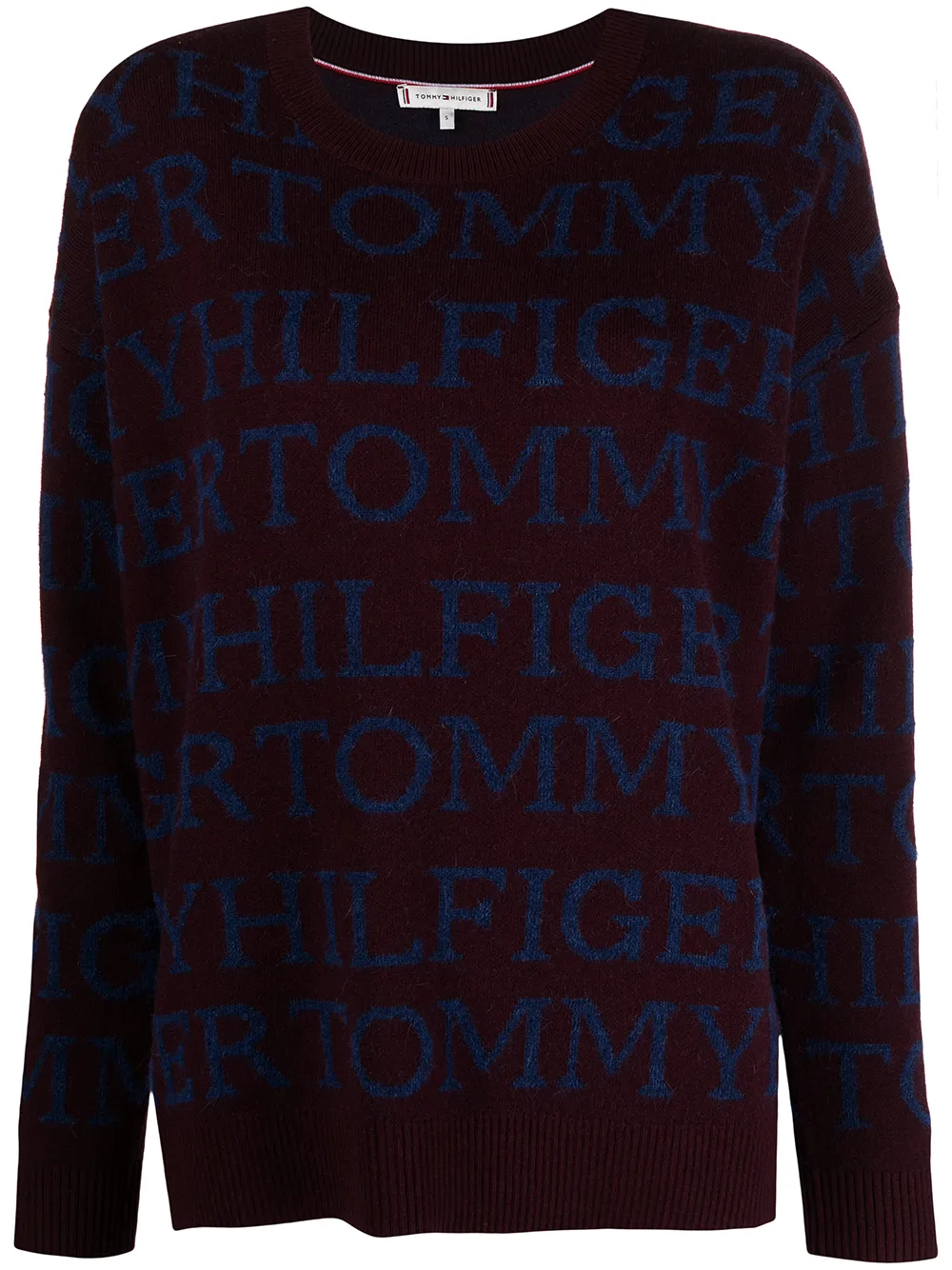 

Tommy Hilfiger suéter con logo en intarsia - Rojo