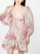 Image 2 of Zimmermann Wild Botanica open-back minidress