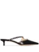 Image 1 of Jimmy Choo Ros 35mm stud-embellished leather mules