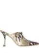 Image 1 of Jimmy Choo Rya 90mm snakeskin-effect mules