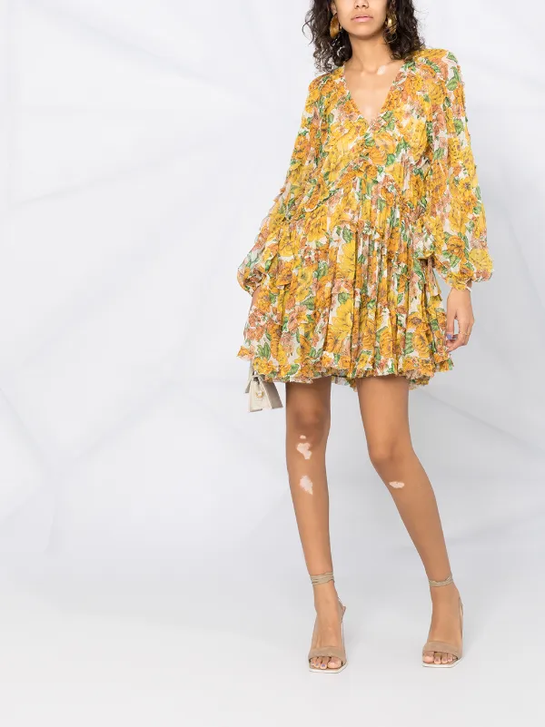 zimmermann floral silk dress