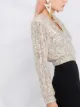 ROTATE sequin-embellished V-neck jacket