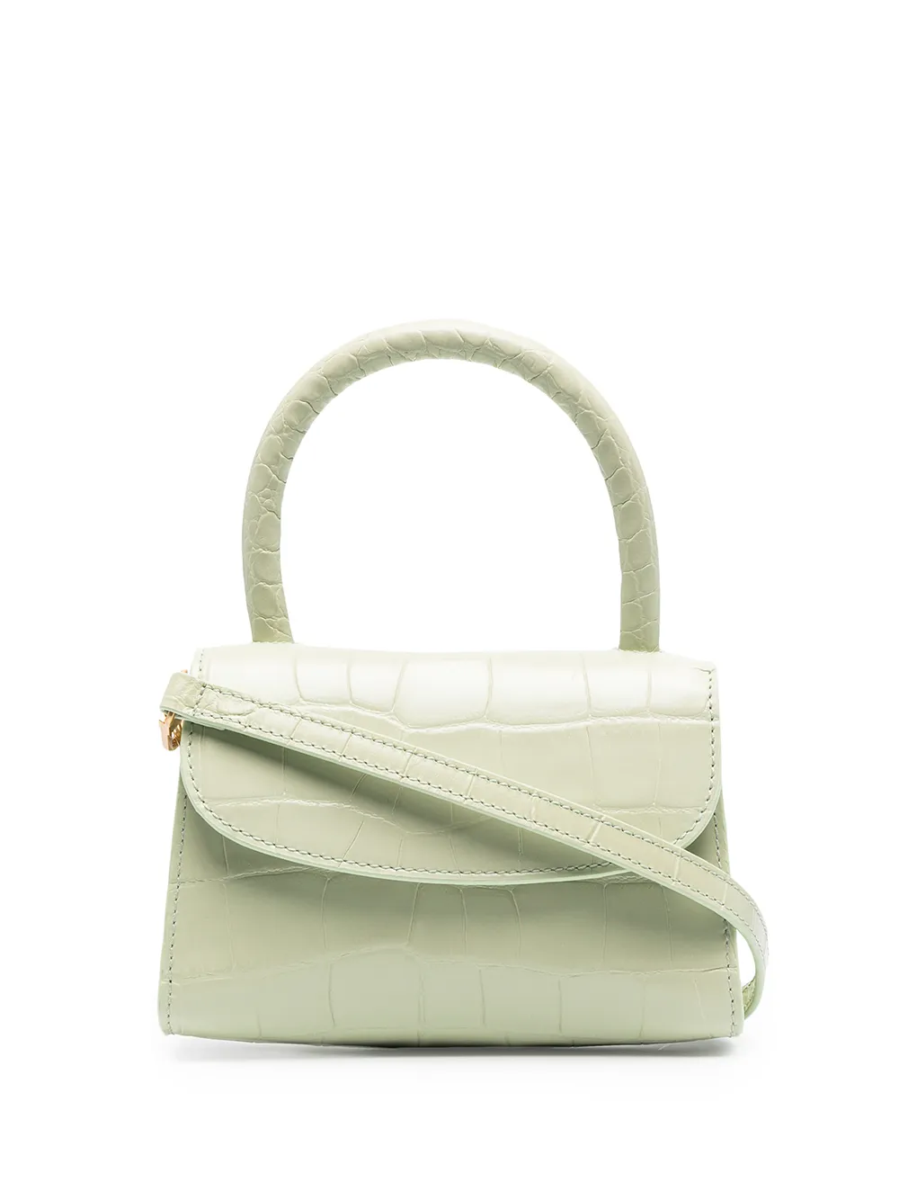 Click to view more detailed imagery on our partner's website By Far Crocodile-embossed Leather Mini Bag In Green