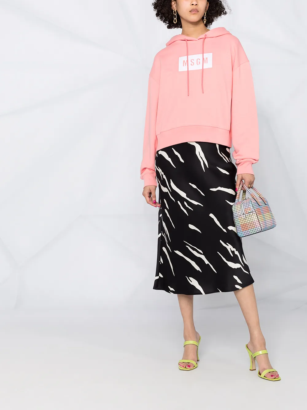 MSGM Hoodie met logoprint Roze
