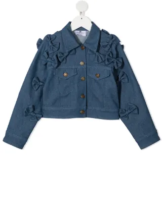 raspberry denim jacket