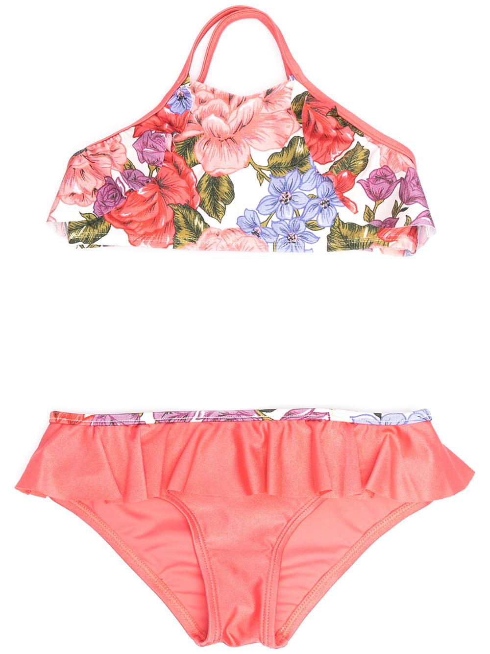 

ZIMMERMANN Kids bikini con estampado floral - Rosado