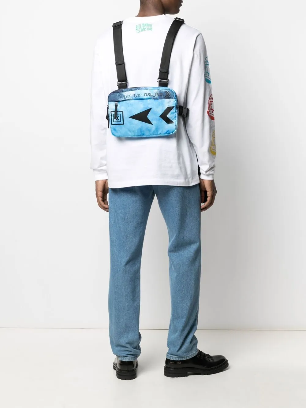  Diesel Gürteltasche Mit Batik Print   Blau 