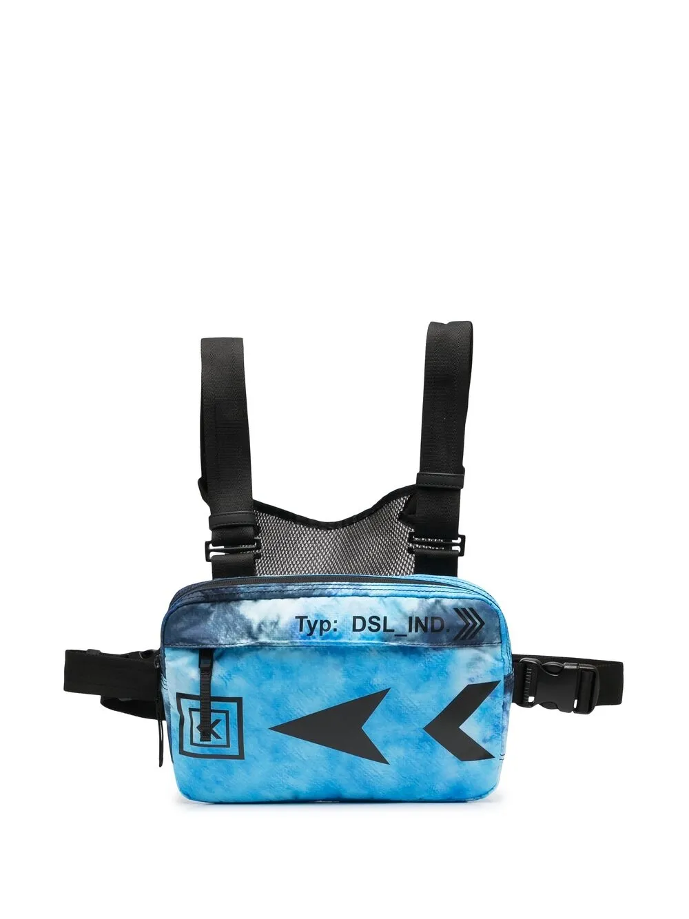 Diesel Tie-dye Logo-printed Belt Bag In Blue
