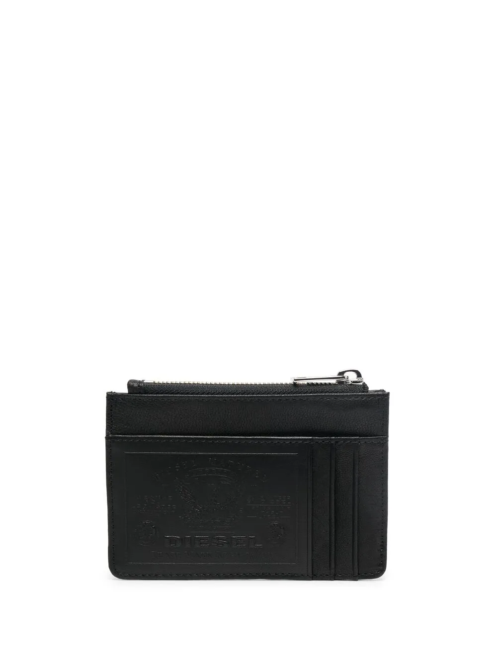 Diesel Portemonnaie mit Logo-Prägung - Schwarz