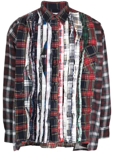 Needles mixed-plaid shirt