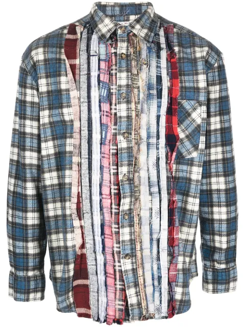 Needles mixed-plaid shirt
