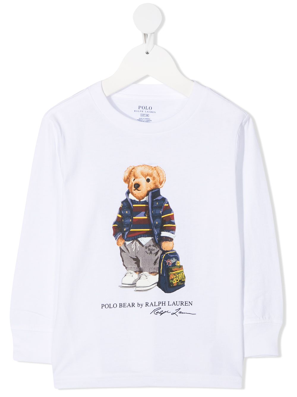 фото Ralph lauren kids футболка polo bear с длинными рукавами