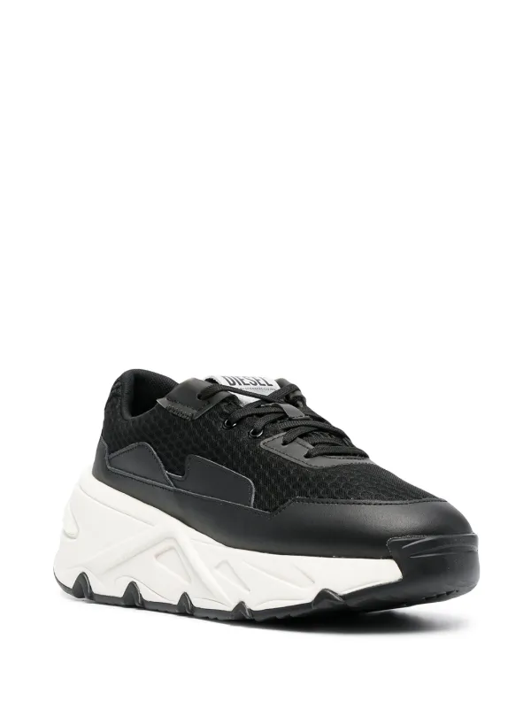Diesel chunky-soled panelled trainers 