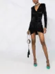 Image 2 of ROTATE ruched velvet dress