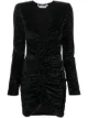 Image 1 of ROTATE ruched velvet dress