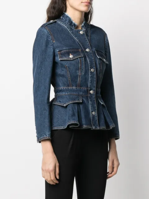 Alexander McQueen peplum-hem Denim 