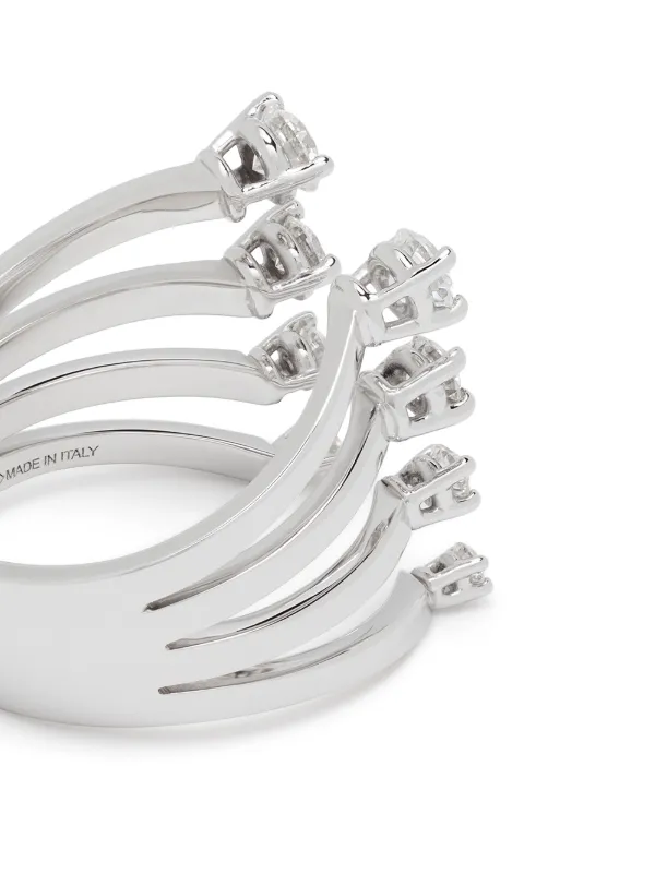 【関税送料込】DELFINA DELETTREZ 18KT DIAMOND DOTS リング** Delfina Delettrez 18kt White Gold Dots Diamond Ring | Silver