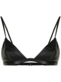 Fleur Du Mal vegan leather triangle bra - Black