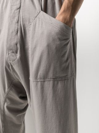 drop-crotch drawstring track pants展示图