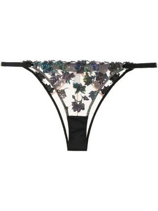 Fleur Du Mal Prisma Embroidered Cheeky 