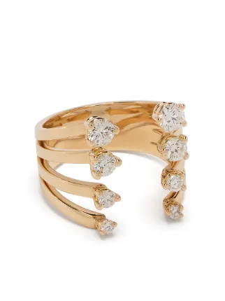 delfina delettrez dots solitaire海蓝宝石与钻石戒指 - farfetch