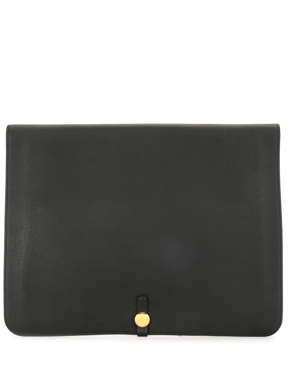 Pre-owned Hermes 2003  Dogon Meeting Clutch In Black