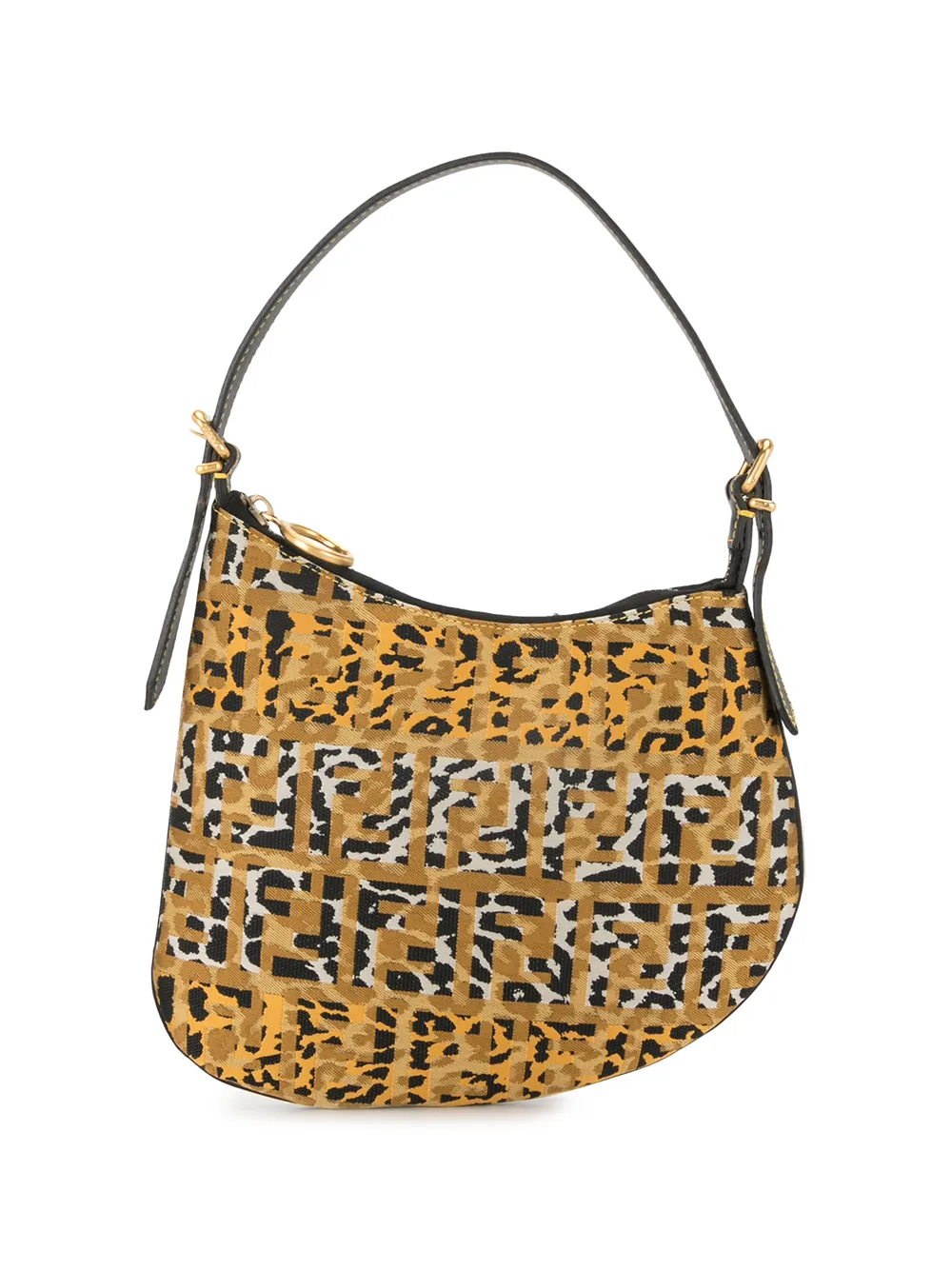

Fendi Pre-Owned bolsa de hombro con motivo de leopardo y logo FF - Marrón