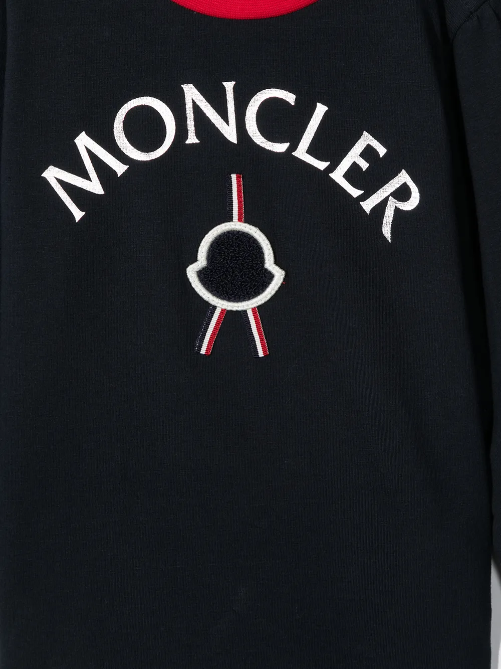 фото Moncler enfant футболка с вышитым логотипом