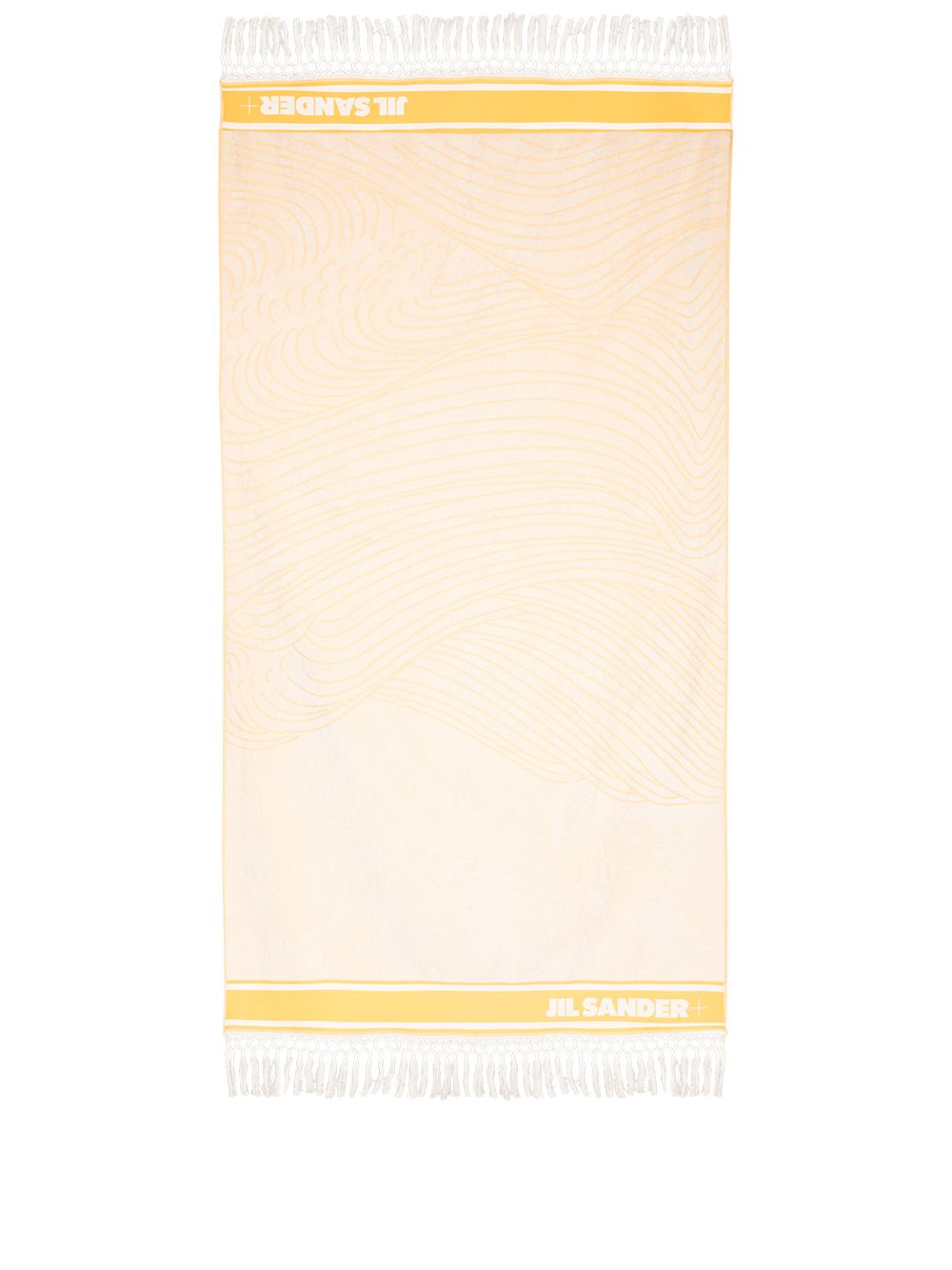 фото Jil sander пляжное полотенце с бахромой и логотипом