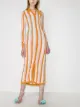 Image 2 of Dodo Bar Or vertical-stripe midi shirtdress