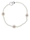 Hatton Labs freshwater pearl embellished necklace - Silver