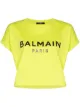 Image 1 of Balmain logo-print cropped T-shirt