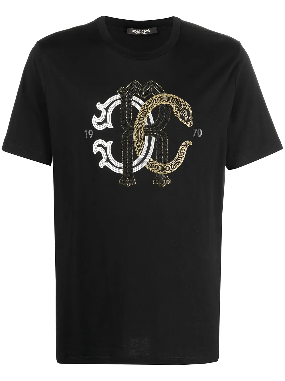 roberto cavalli acid-wash jumpsuit - blue