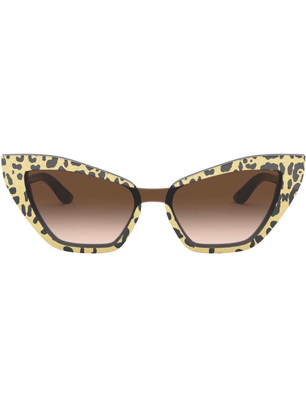 Image 1 of Dolce & Gabbana Eyewear leopard print cat-eye frame sunglasses