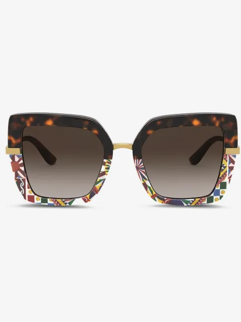 Dolce & Gabbana Eyewear lentes de sol con armazón cuadrada estampada