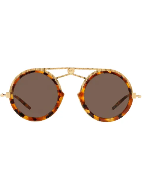 Dolce & Gabbana Eyewear tortoiseshell pilot frame sunglasses