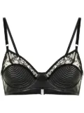 Fleur Du Mal Bebe vegan-leather bra - Black