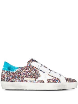 Golden Goose Super-Star Glitter Sneakers - Farfetch