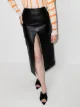 Image 2 of Dodo Bar Or Peta front-slit leather skirt