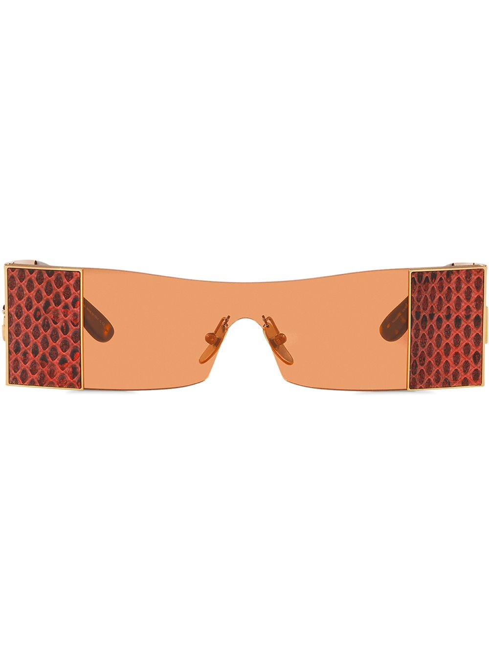 фото Dolce & gabbana eyewear солнцезащитные очки sicilian jungle в прямоугольной оправе