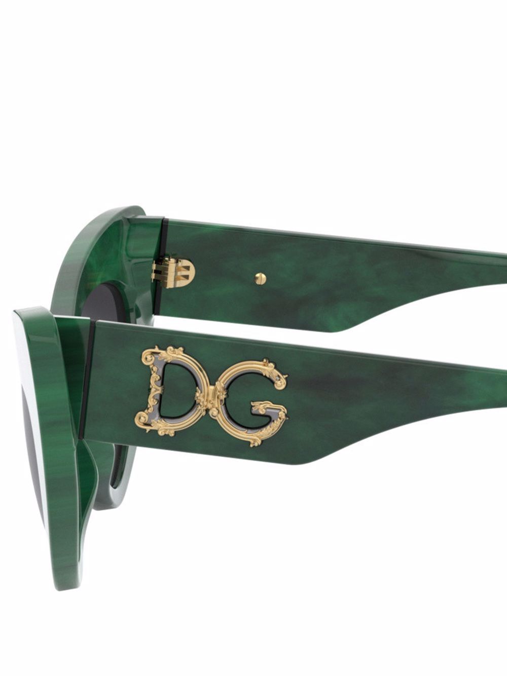 Shop Dolce & Gabbana Dg Logo Cat-eye Sunglasses In Black