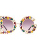 Dolce & Gabbana Eyewear DG Crystal embellished sunglasses - Purple