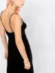 Parlor vestido de fiesta cruzado con tira de terciopelo