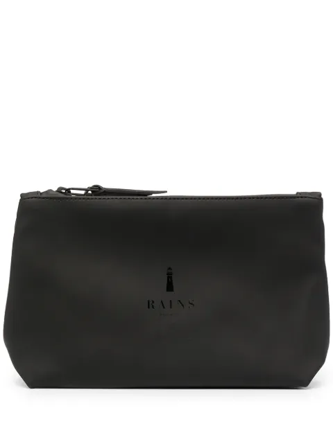 Rains logo-print zip-up wash bag