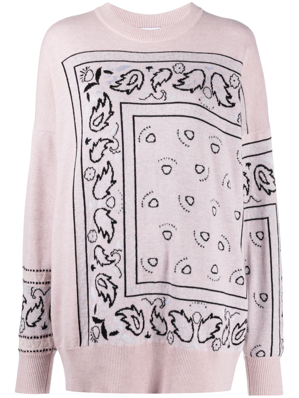 

Barrie bandana paisley cashmere jumper - Pink