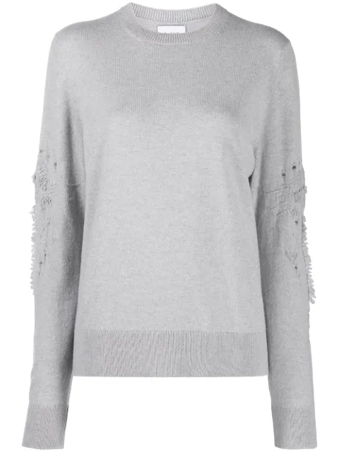Barrie 3D thistle embroidered jumper